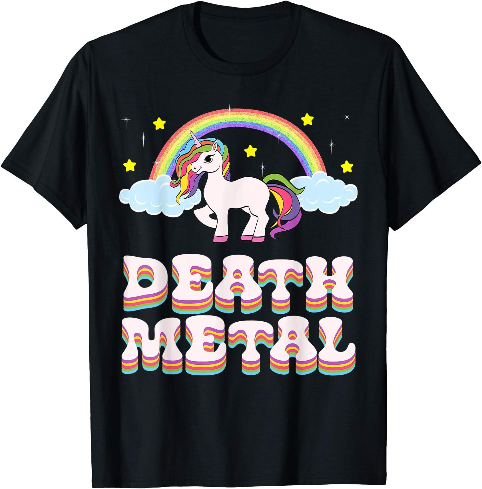 Funny Death Metal Unicorn Rainbow T-Shirt Gift FanFunny Death Metal Unicorn Rainbow T-Shirt Gift T-ShirtOEKO-TEX STANDARD 100