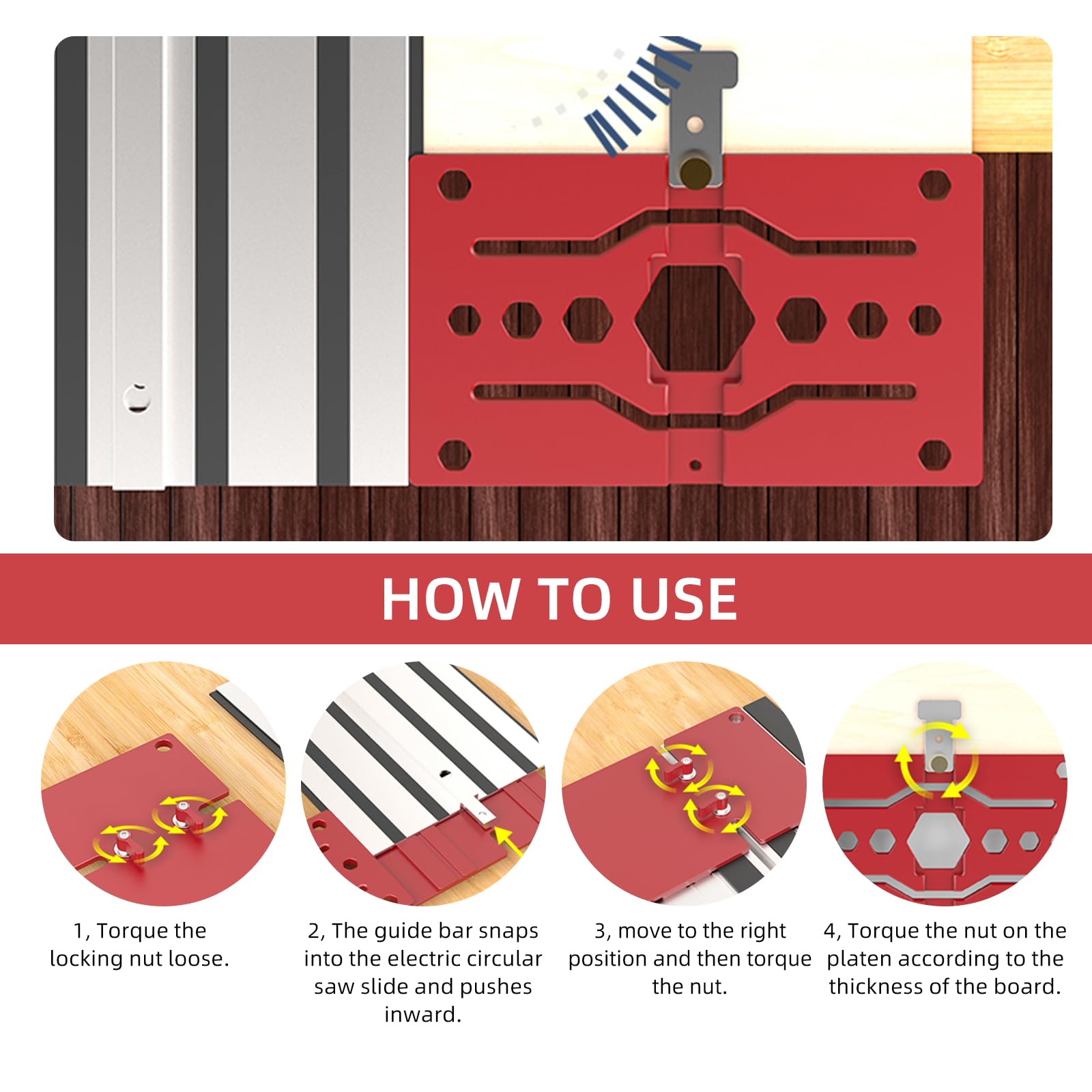 Binario Guida Per Sega Circolare Dewalt - 340mm, Angolo Retto 90°, In Lega Alluminio E Acciaio - Foto 12
