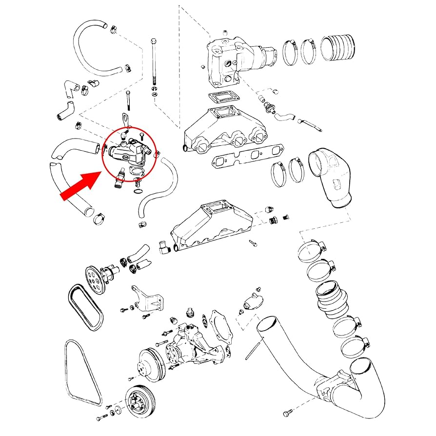 Amazon.com: Thermostat Housing Replacement for Volvo Penta