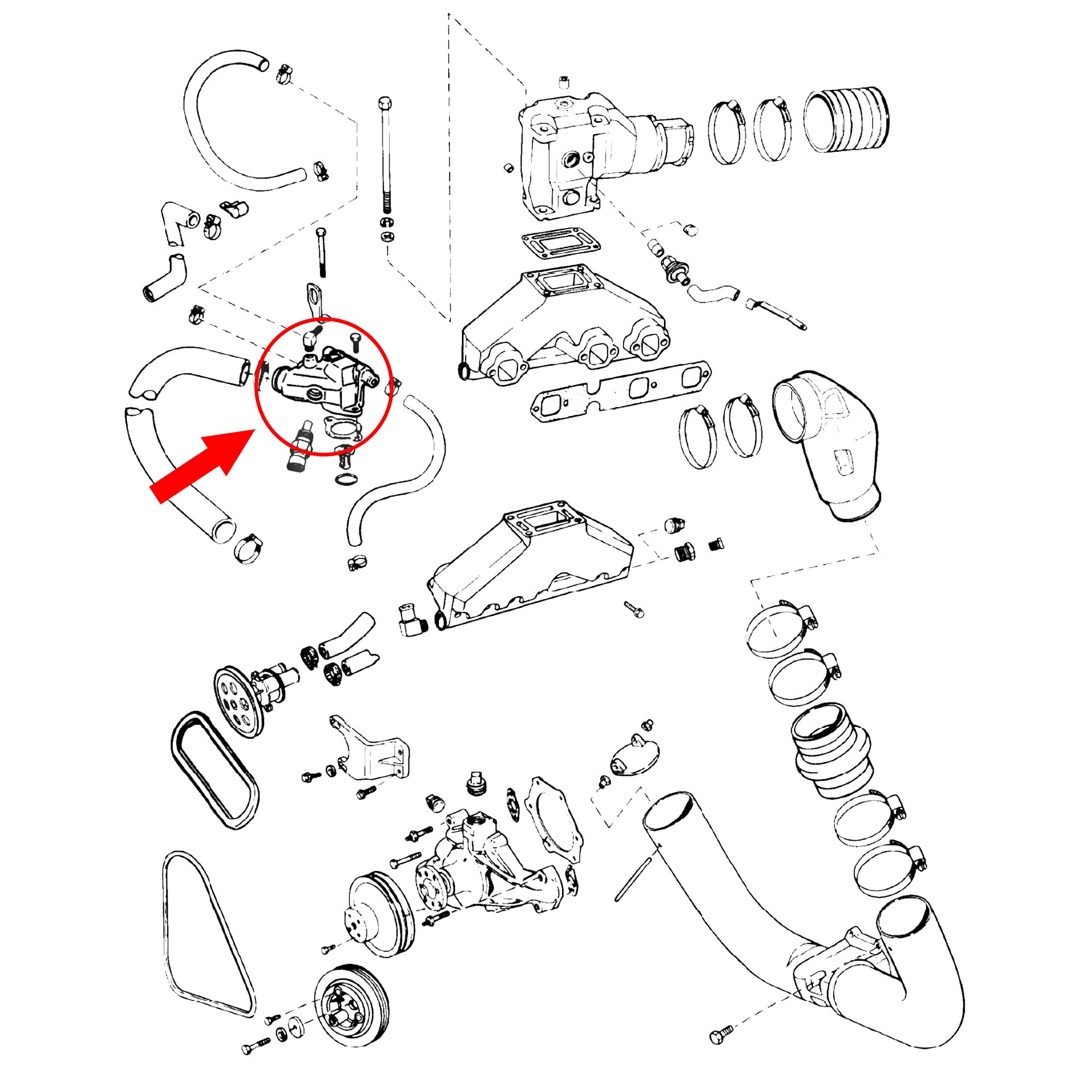 Kit Thermostat VOLVO et OMC 2.5L et 3.0L