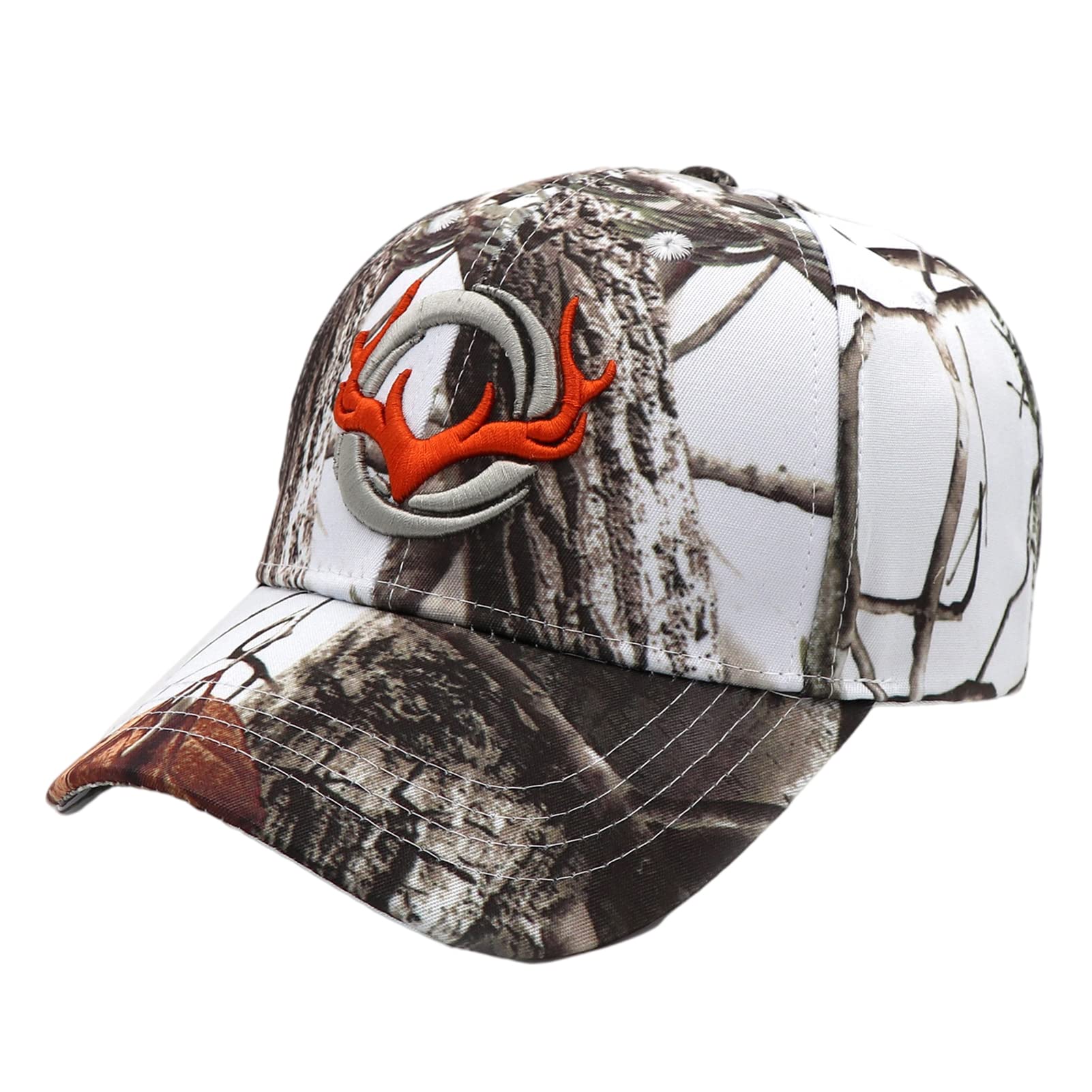 Fukamou Embroidered Baseball Hats - Embroidery Cool Deer Head Hats | Fishing Caps, Men Outdoor Hunting Camouflage Jungle Hat
