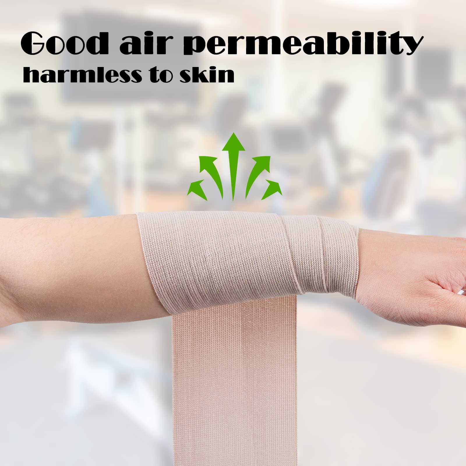 OBTANIM 6 Rolls Elastic Bandage Wrap with 12 Extra Clips, 6 Inch X 15ft Compression Bandage Stretch Tape for Medical, Athletic Sport, Wrist, Arm, Leg Sprains, Calf, Ankle & Foot — Amazon image 5