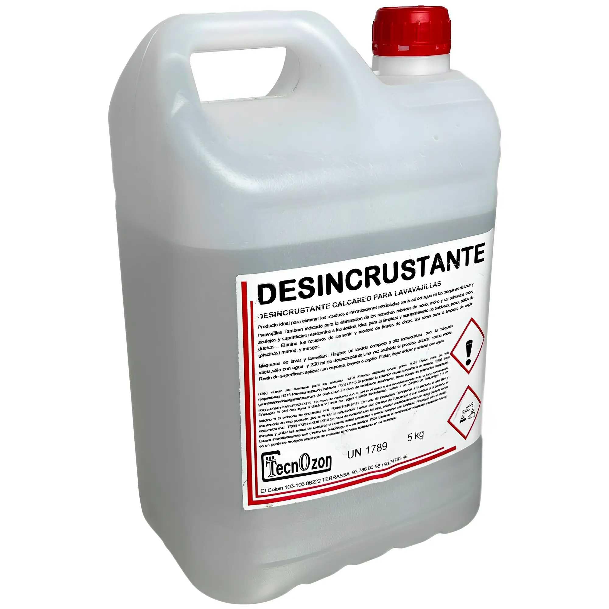 MBH - Pack de 4 Garrafas de Desincrustante Calcáreo Líquido 5 kg para Lavavajillas y Maquinaria Profesional, Antical Industrial para Hostelería, Bar y Restaurante