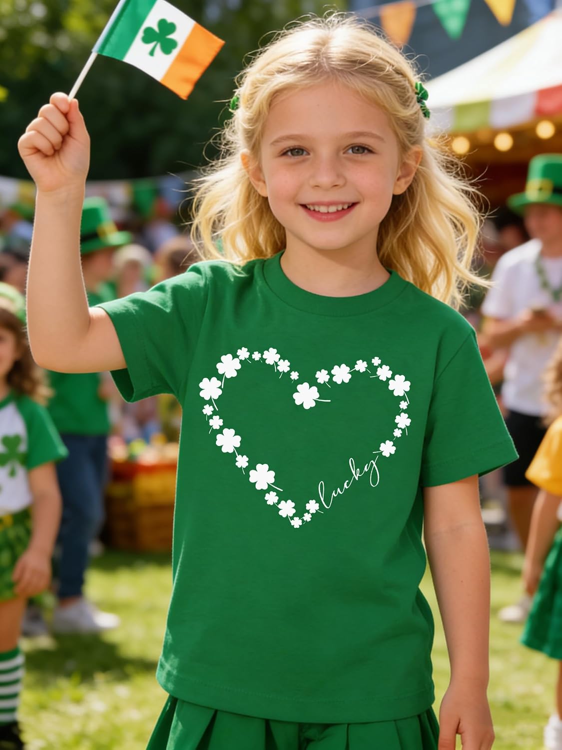 Toddler St Patricks Day Shirt Girls Shamrock T Shirt Boys Irish Graphic Tee Lucky Short Sleeve Kids Tops