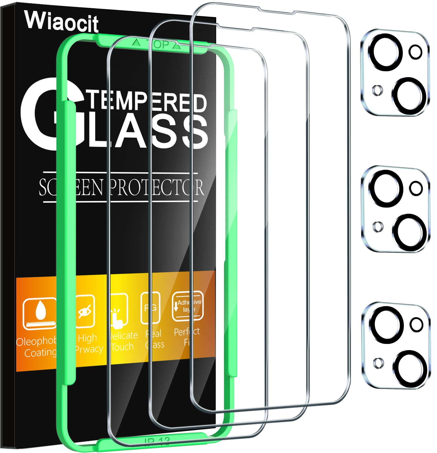 Wiaocit Tempered Glass Screen Protector for iPhone 13