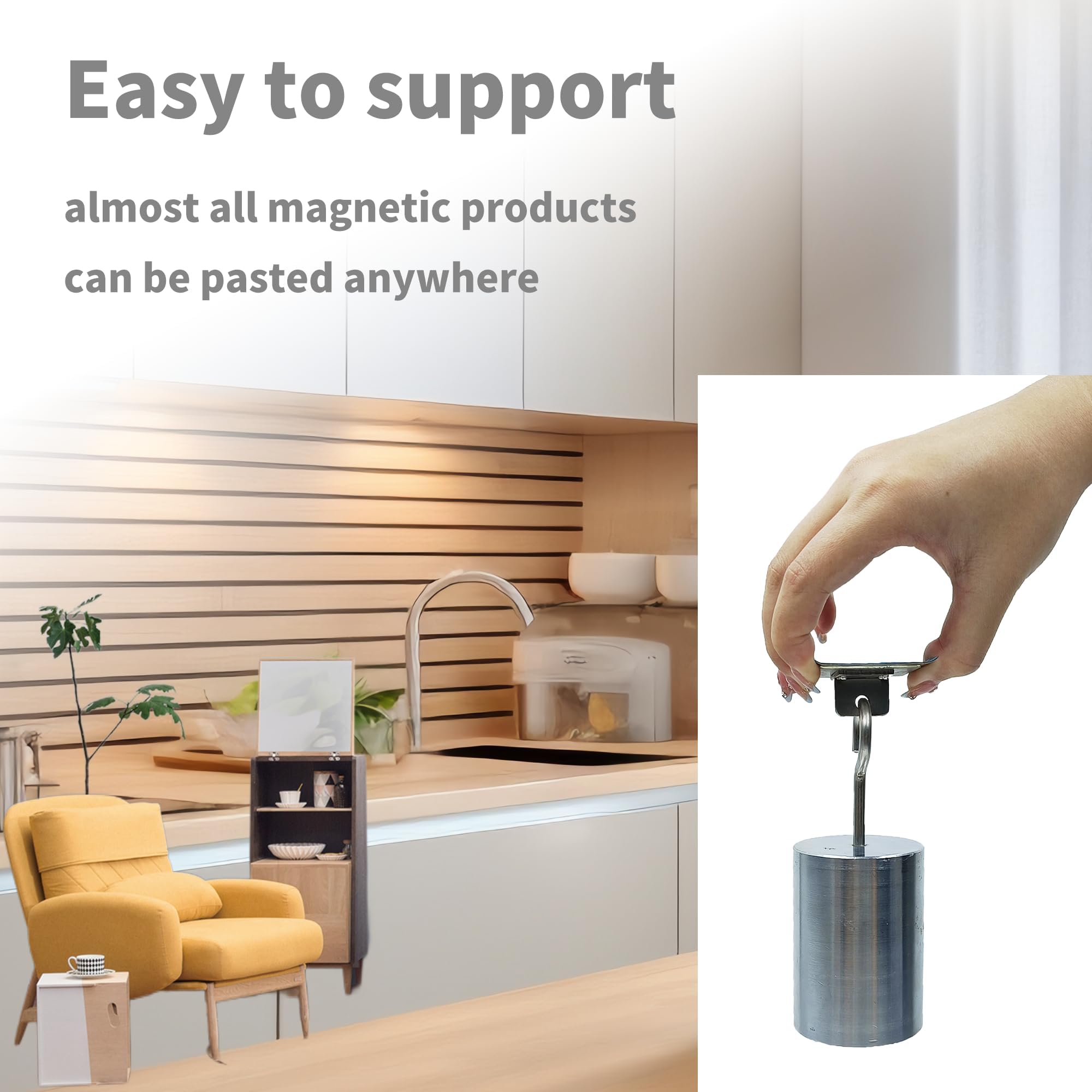 Under Cabinet Lights Magnetic stickys - Replacement Magnetic Strips with Adhesive Backing for Under Cabinet Lighting Universal Blue Iron Sheet for Cabinet Lighting(Non-Magnetic (Rectangle, 12) — Amazon image 7