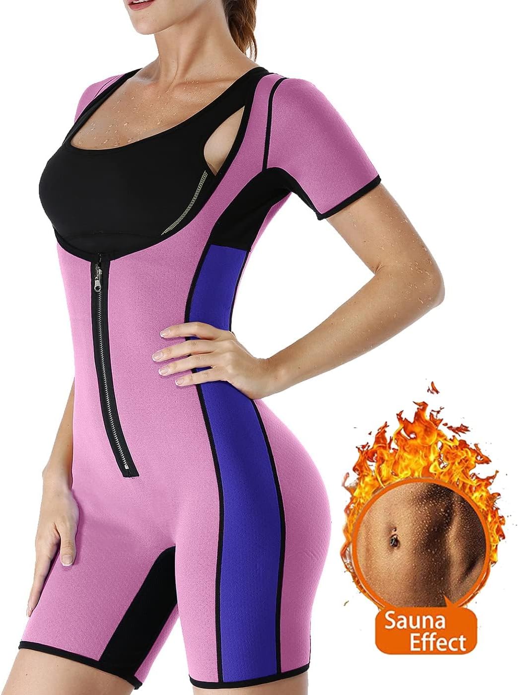 NonEcho ネオプレン スウェット サウナ スーツ シェイパー 女性用 スリミング フルボディ シェイプウェア ウエスト トレー