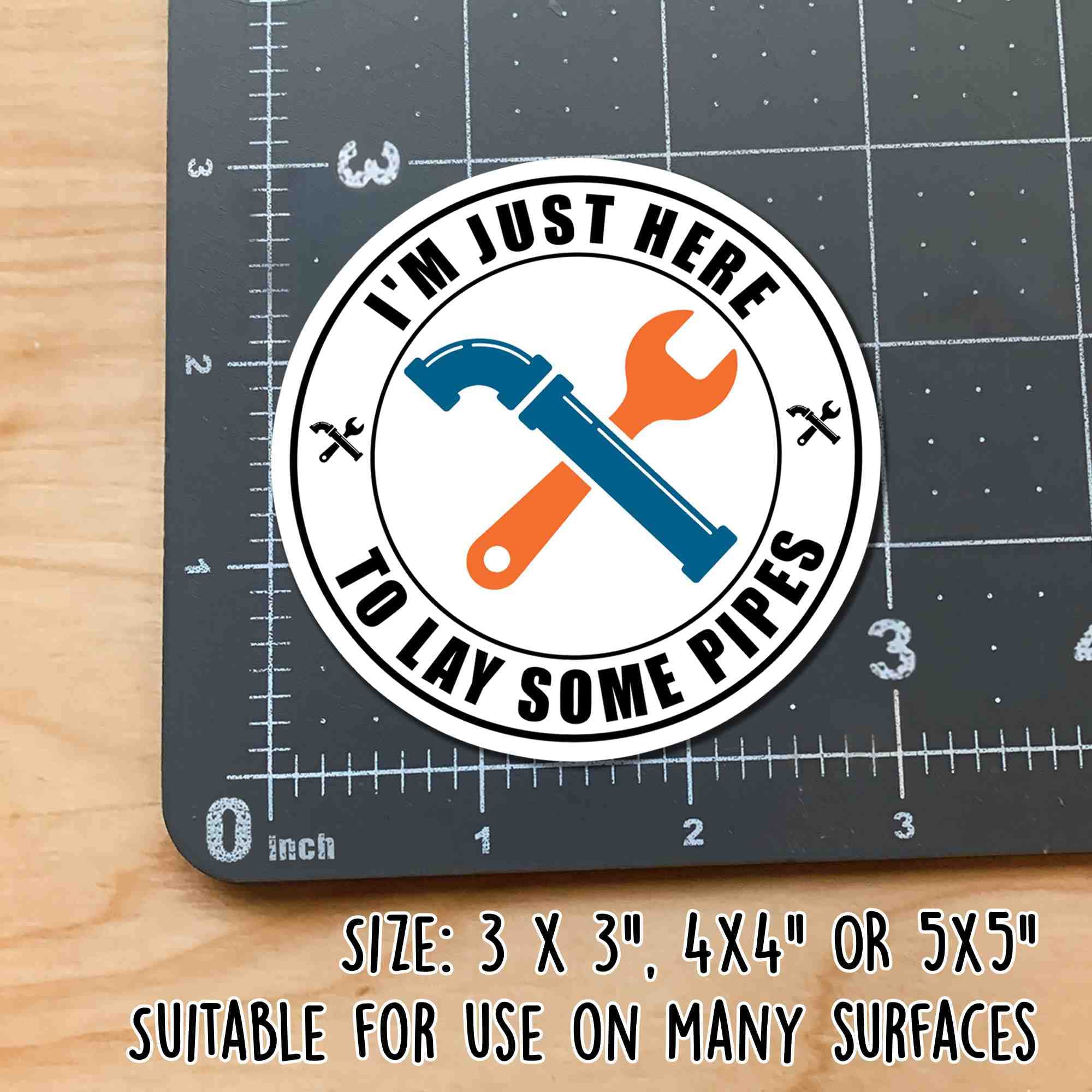 Funny Hard Hat Stickers Plumber Sticker 3-Pack - Funny Plumbing Gift  Waterproof Vinyl Decals 3 Inches Rechargeable Ball Pump