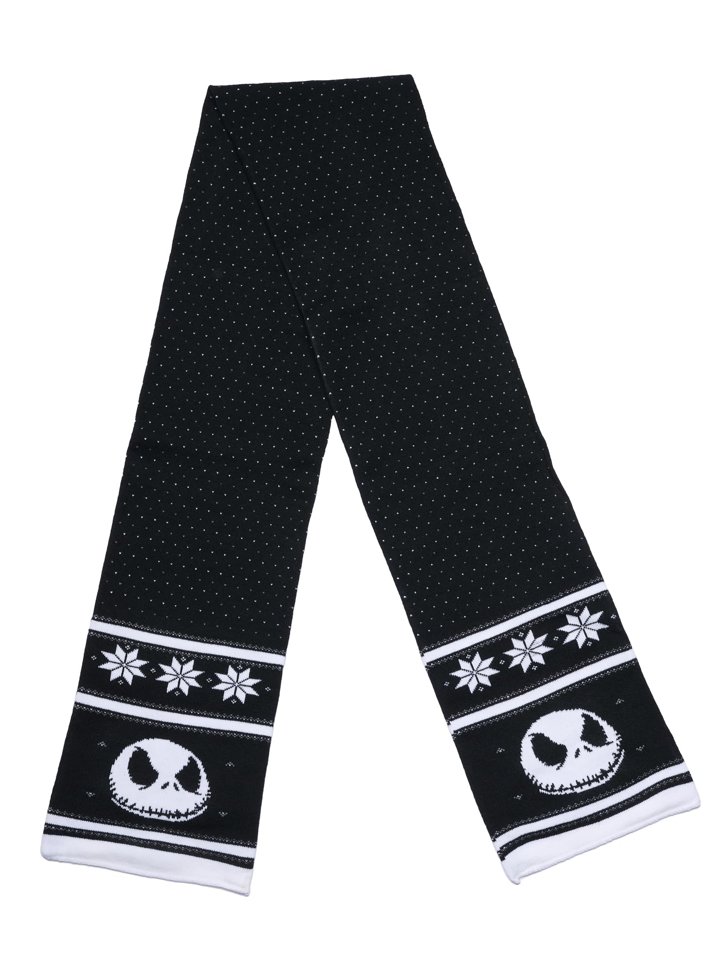 Disney Adult Scarf Mickey Minnie Mouse Skellington Print Knit Winter Unisex