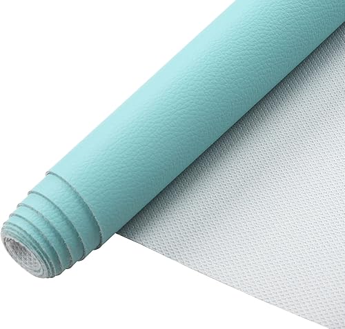 Miniatura 19 de Picheng Hojas de piel sintética de color sólido con textura de lichi, 13.8 x 53 pulgadas, rollo de piel sintética suave muy adecuado para hacer