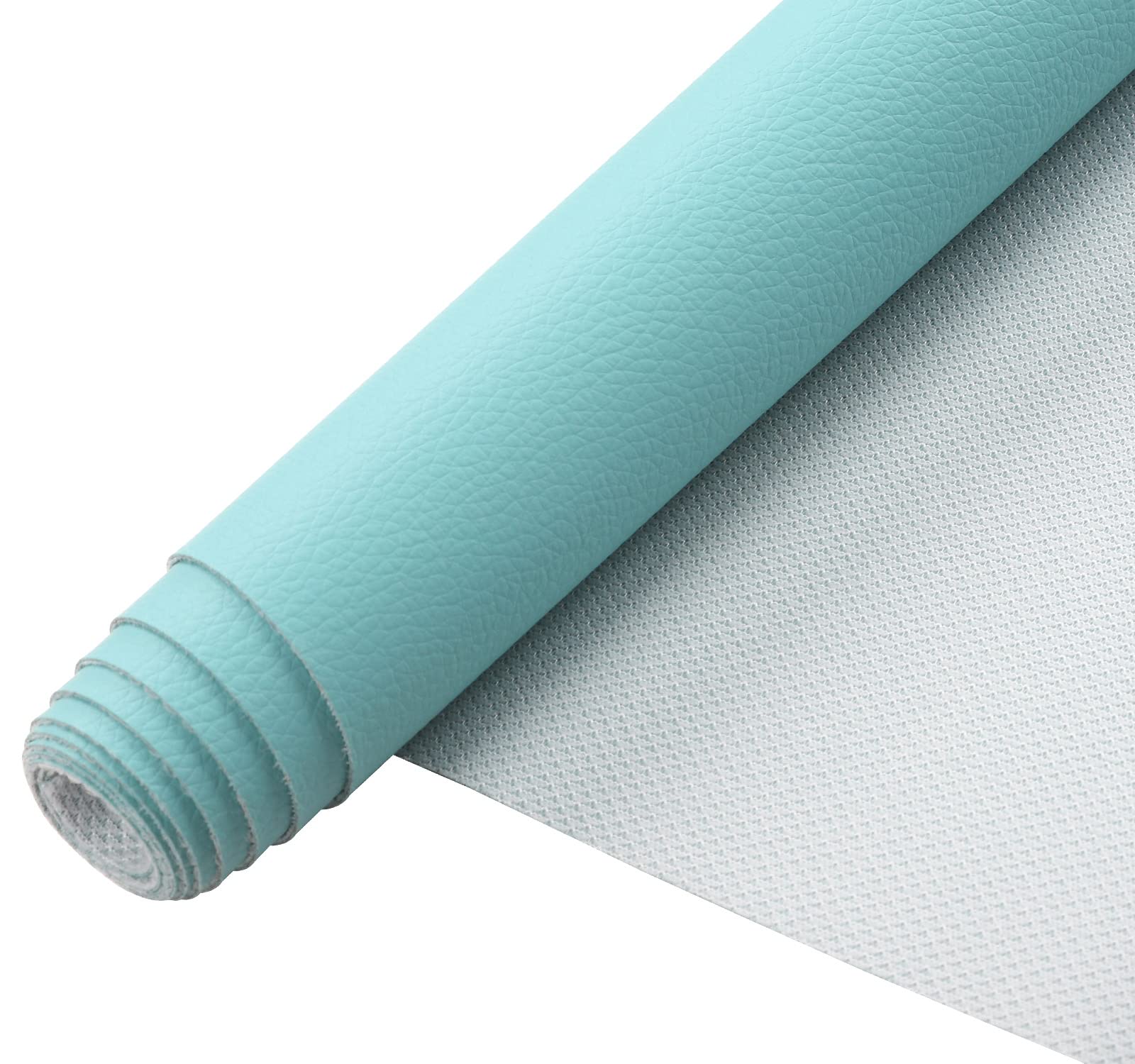 Picheng Hojas de piel sintética de color sólido con textura de lichi, 35 x 135 cm, rollo de piel sintética suave, muy adecuado para hacer manualidades, aretes de cuero, lazos, proyectos de costura