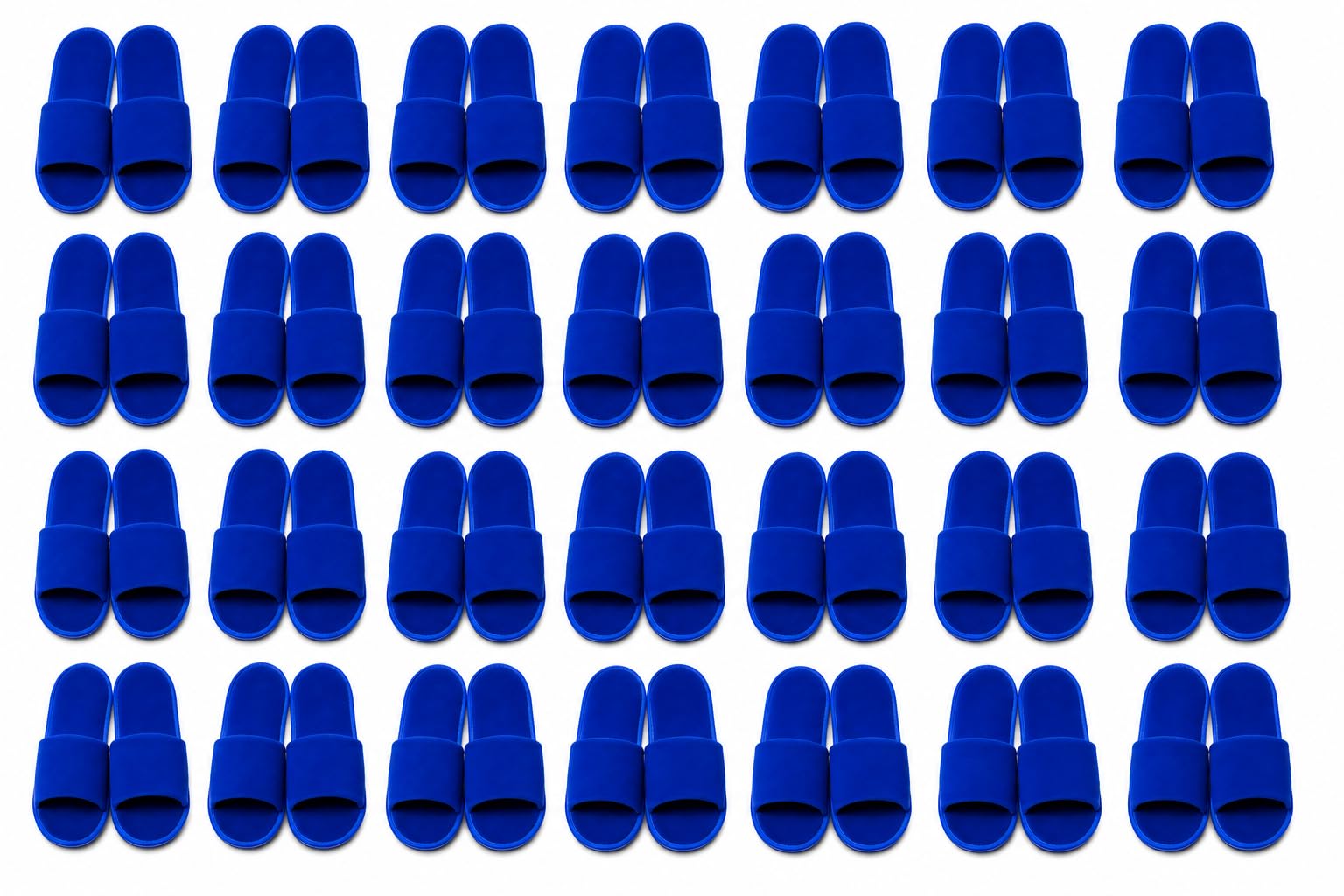 Pack of 28 Open Toe Unisex Disposable Slippers | Blue | Non-Slip Indoor Guest Slippers for Home, Hotel, Hospital, Spa, Salon, Travel, Yoga & Bathroom | Soft Comfortable Single-Use House Slippers-image-24