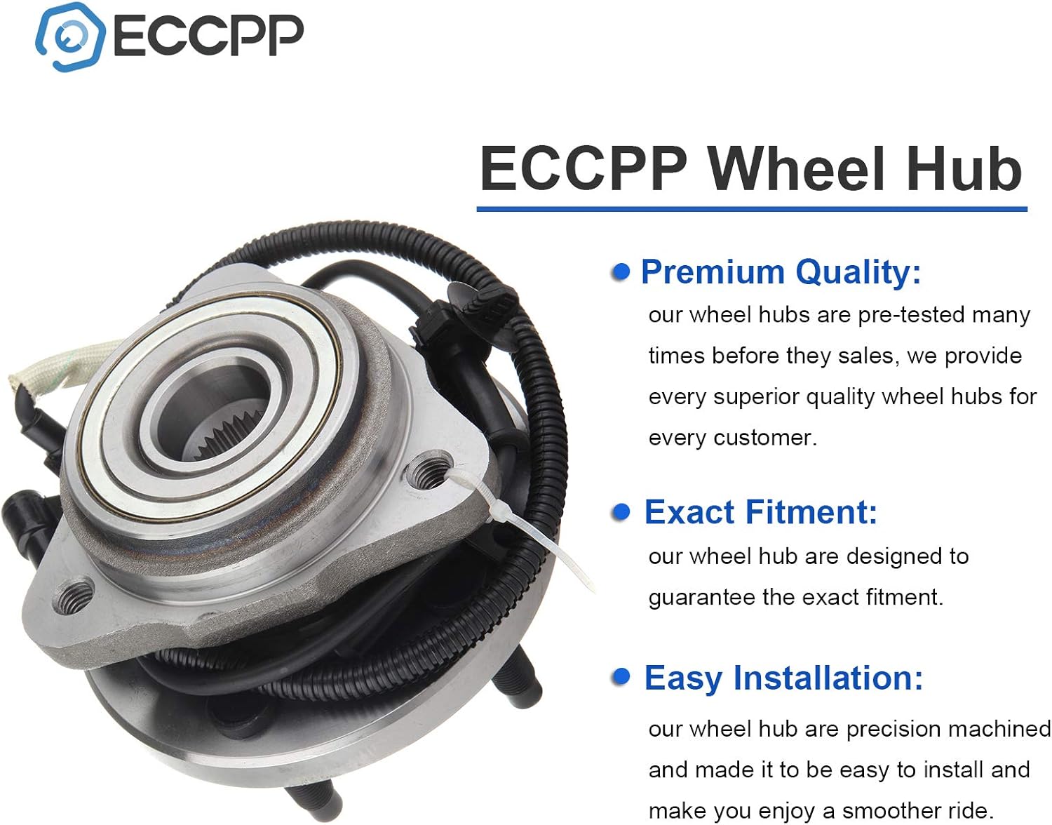 ECCPP Replacement for Front Left Or Right Wheel Hub Bearings for 03 04 05 06 07 08 09 10 Ford Explorer Sport Ranger Mazda B2300 B3000 B4000 W/ABS