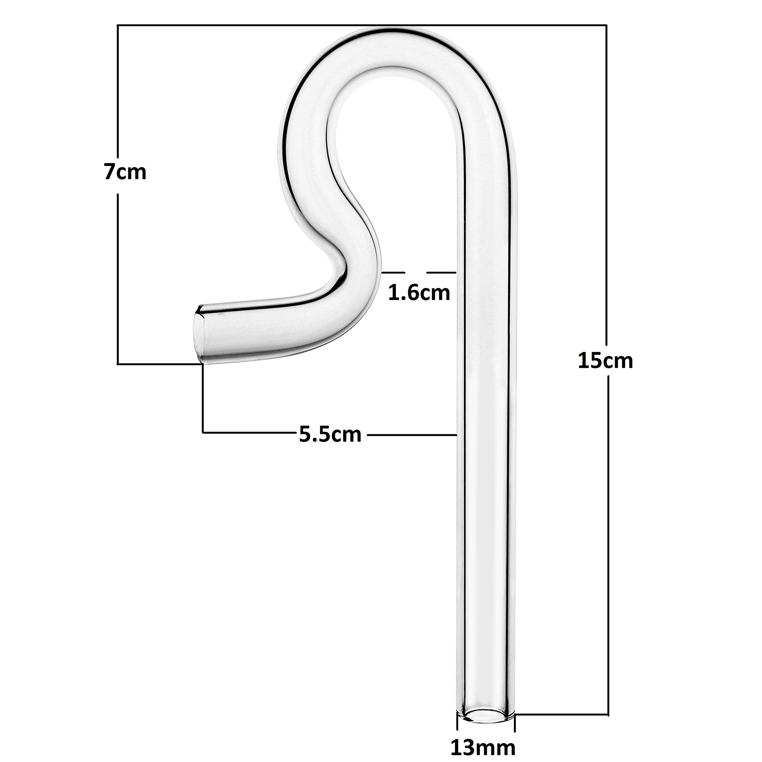 Glass Lily Pipe Mini Inflow Outflow Set 13mm für 12/16mm Schlauch - Nano Wasserpflanzen Tank Aquascaping