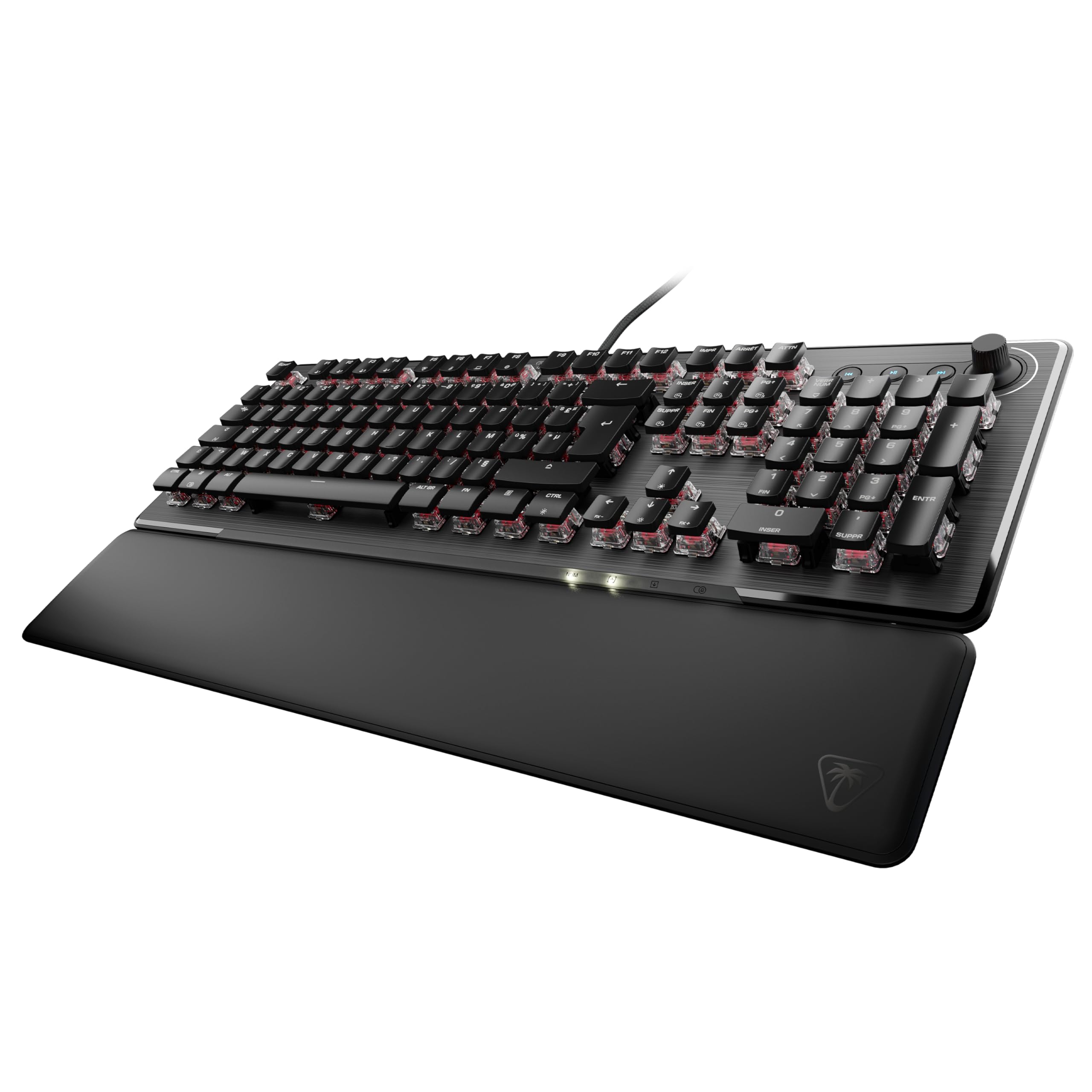 Turtle Beach Vulcan II - Clavier Gaming PC, interrupteurs mécaniques Titan II, Touches rétro-éclairées RGB Personnalisables, Repose-Poignets Amovible, Noir