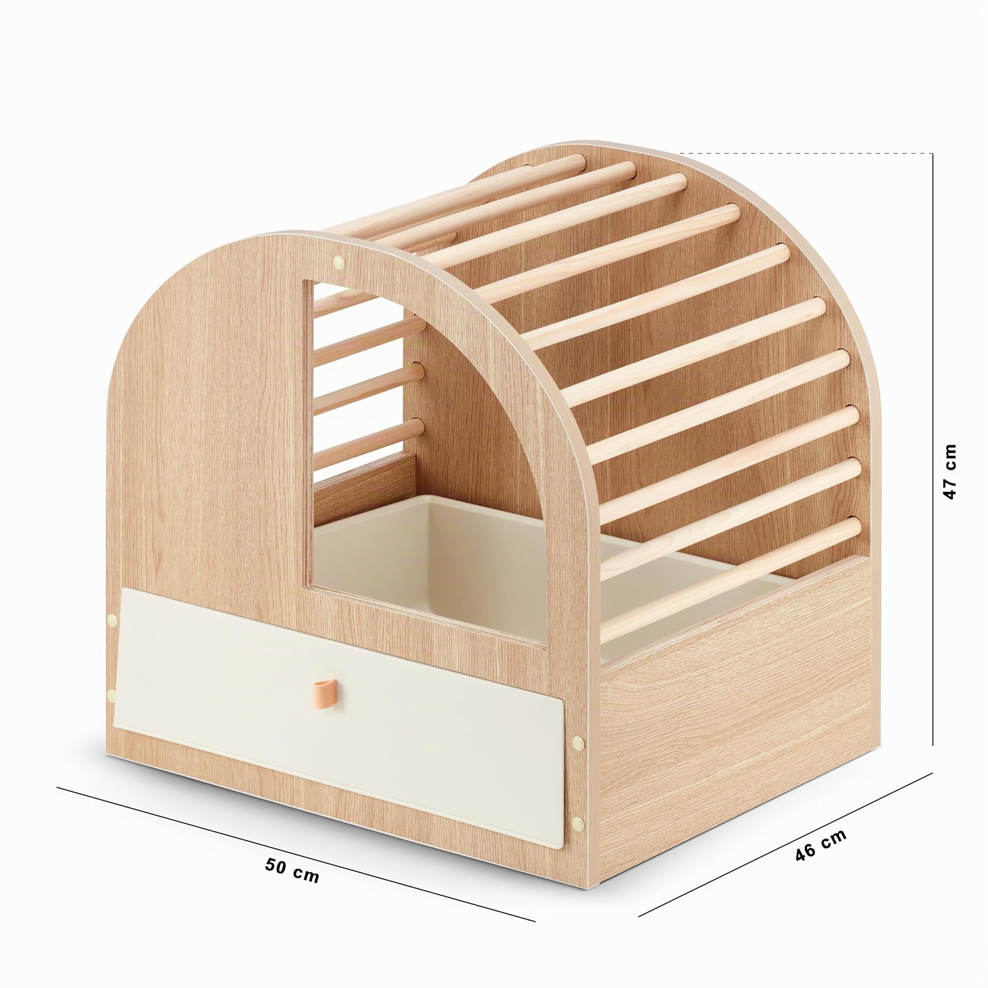 Elegantes und Robustes Katzenklo aus Holz mit Schublade – Stilvolle Katzentoilette für anspruchsvolle Katzen