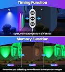 MEIKEE 15W RGBW LED Landscape Spotlights with Remote and 4.9FT Cord | RGB Color Changing IP66 Waterproof Outdoor Pathway Lamp, Landscape Lighting for Christmas Halloween Festival Party, 8 Pack