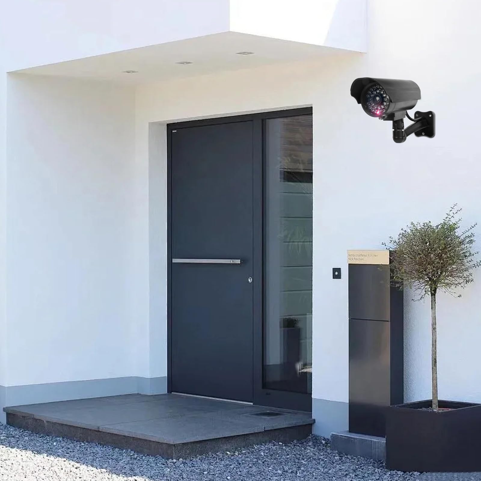 Sporgo Telecamera Finta 2 Pezzi Dummy Esterna Luce LED Rossa Lampeggiante