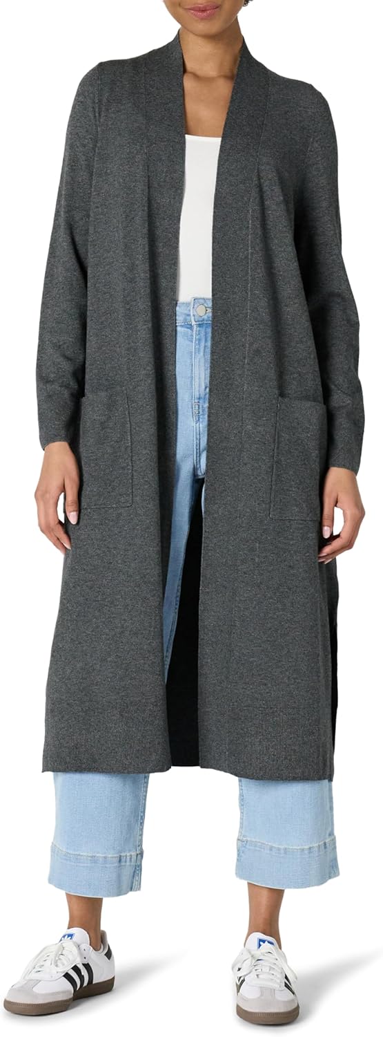 Amazon Essentials Womens Regular Fit Lightweight Duster Length Cardigan Sweater Amazon Essentials Womens Regular Fit Lightweight Duster Length Cardigan Sweater