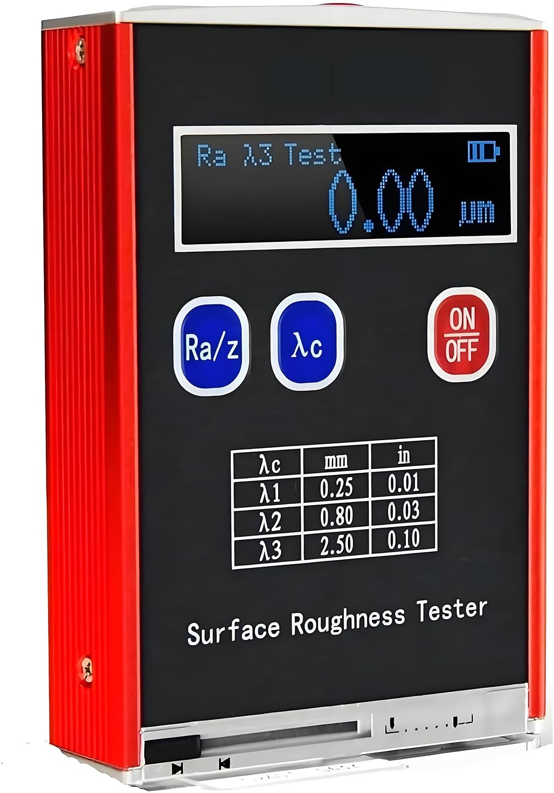 Medidor de rugosidad superficial portátil de alta precisión de 0,01 μm, medidor digital Ra/rq de 0,05 a 15,0 μm y Rz/rt de 0,1 a 50,0 μm para mecanizado industrial.
