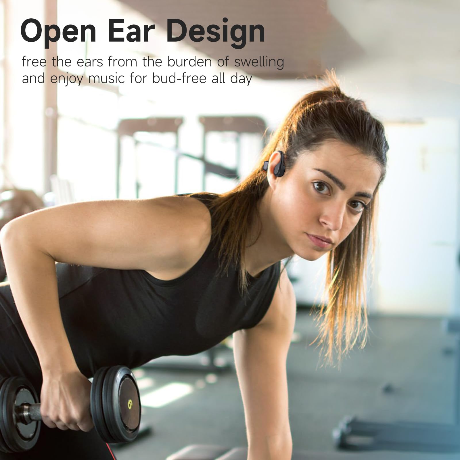 IFECCO Casque Conduction Osseuse Bluetooth 6.2 - Écouteur Conduction Osseuse Oreilles Ouvertes avec Micro,IPX5 Étanche Ecouteurs Osseux pour Cyclisme,Course à Pied Sport