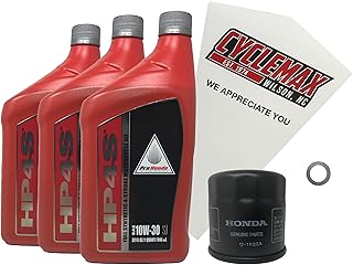 Cyclemax Full Synthetic Oil Change Kit compatible with 2003-2023 Honda CBR600RR