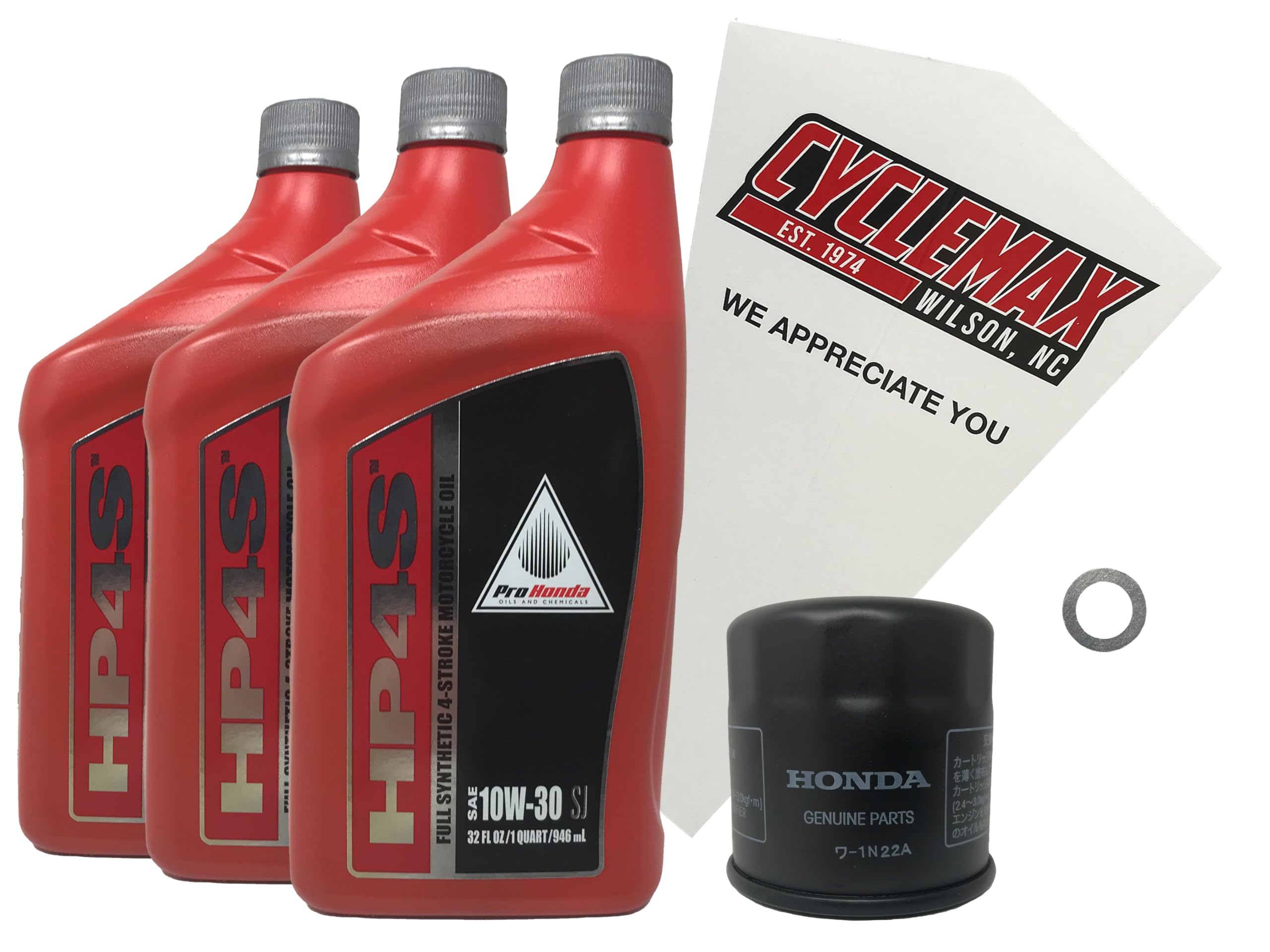 Cyclemax Full Synthetic Oil Change Kit compatible with 2003-2023 Honda CBR600RR