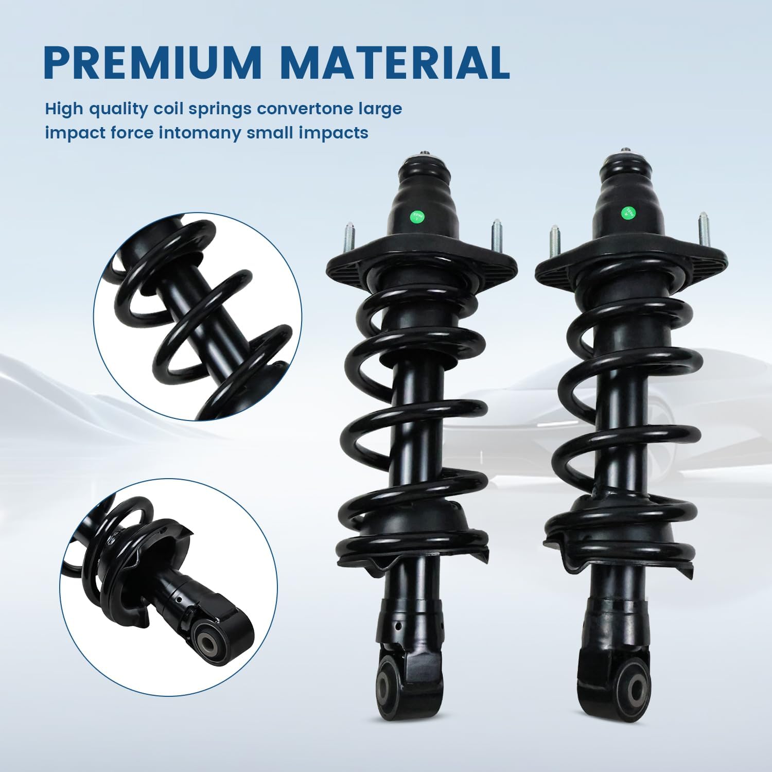 Rear Struts Complete Assembly w/Coil Spring Set for 2007 2008 2009 2010 2011 Honda CR-V 2.4L 4WD AWD FWD Rear Shock Absorbers Quick Struts Replace for 1345688L 1345688R
