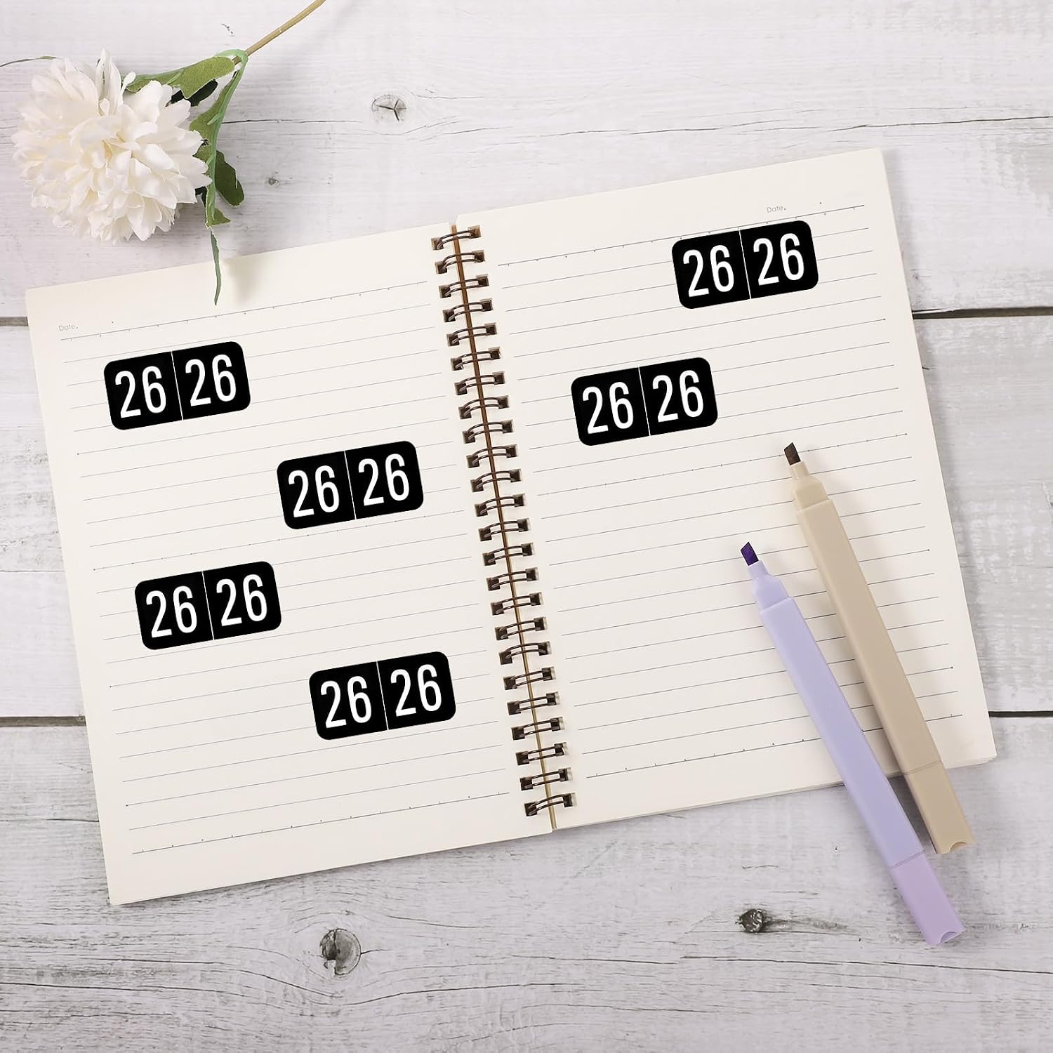 500pcs 2026 Year Stickers, 3/4x1-1/2 Inch File Folder Labels (Black) image 3