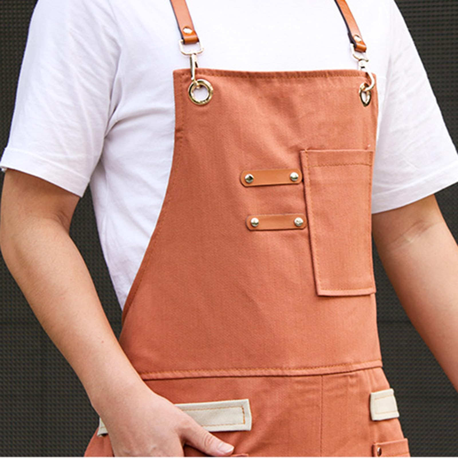 Envoltura de cocinero, delantal de mezclilla con bolsillos cruzados en la espalda, unisex, talla única, multicolor
