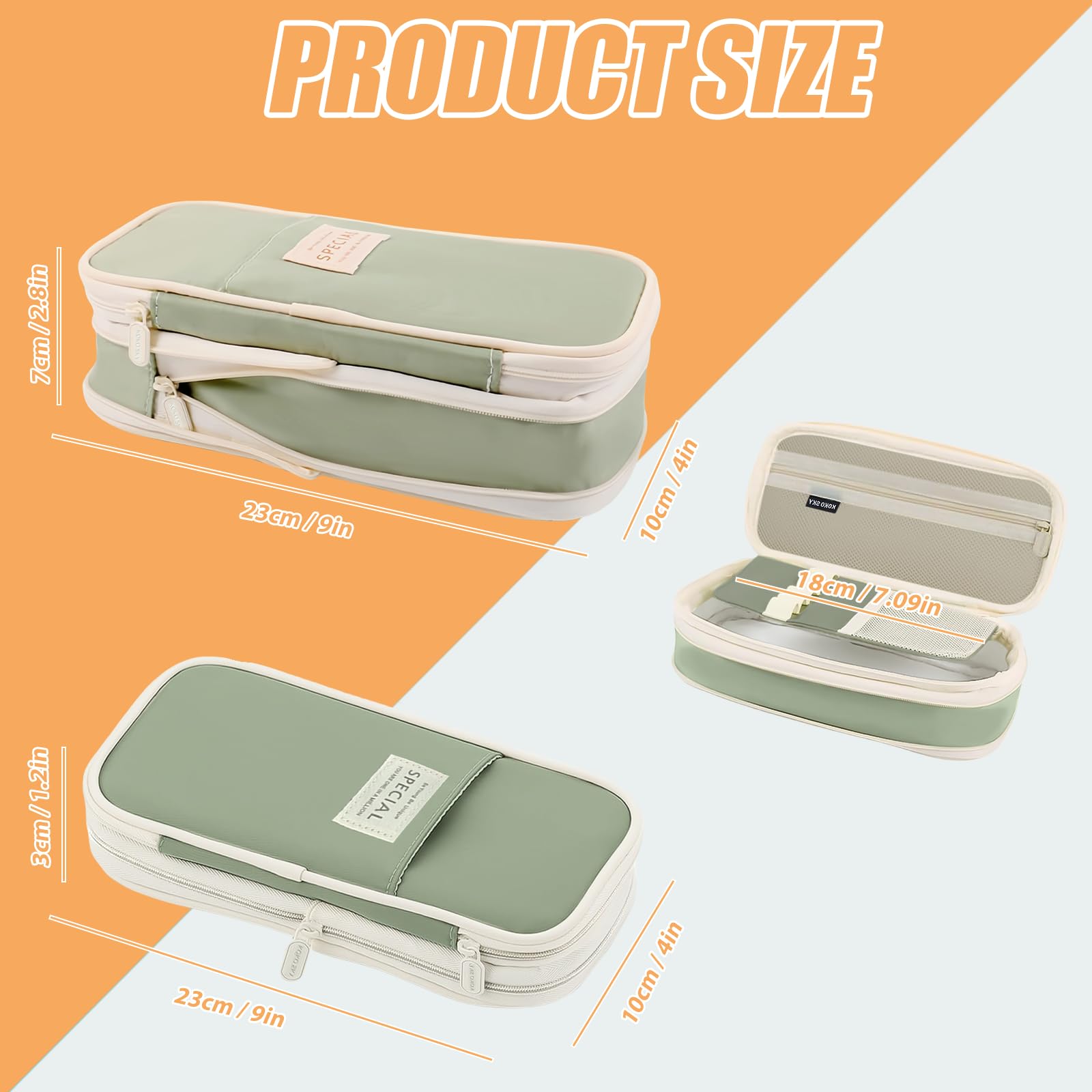 elook Pencil Case, Big Capacity Large Pen Cases, Versatile Storage for Stationery Toiletries - Image 2