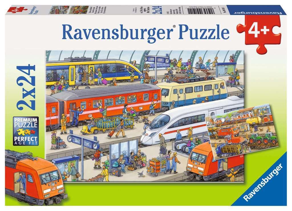 Ravensburger 09191 1 "Busy Train Station Puzzle (48-Piece)