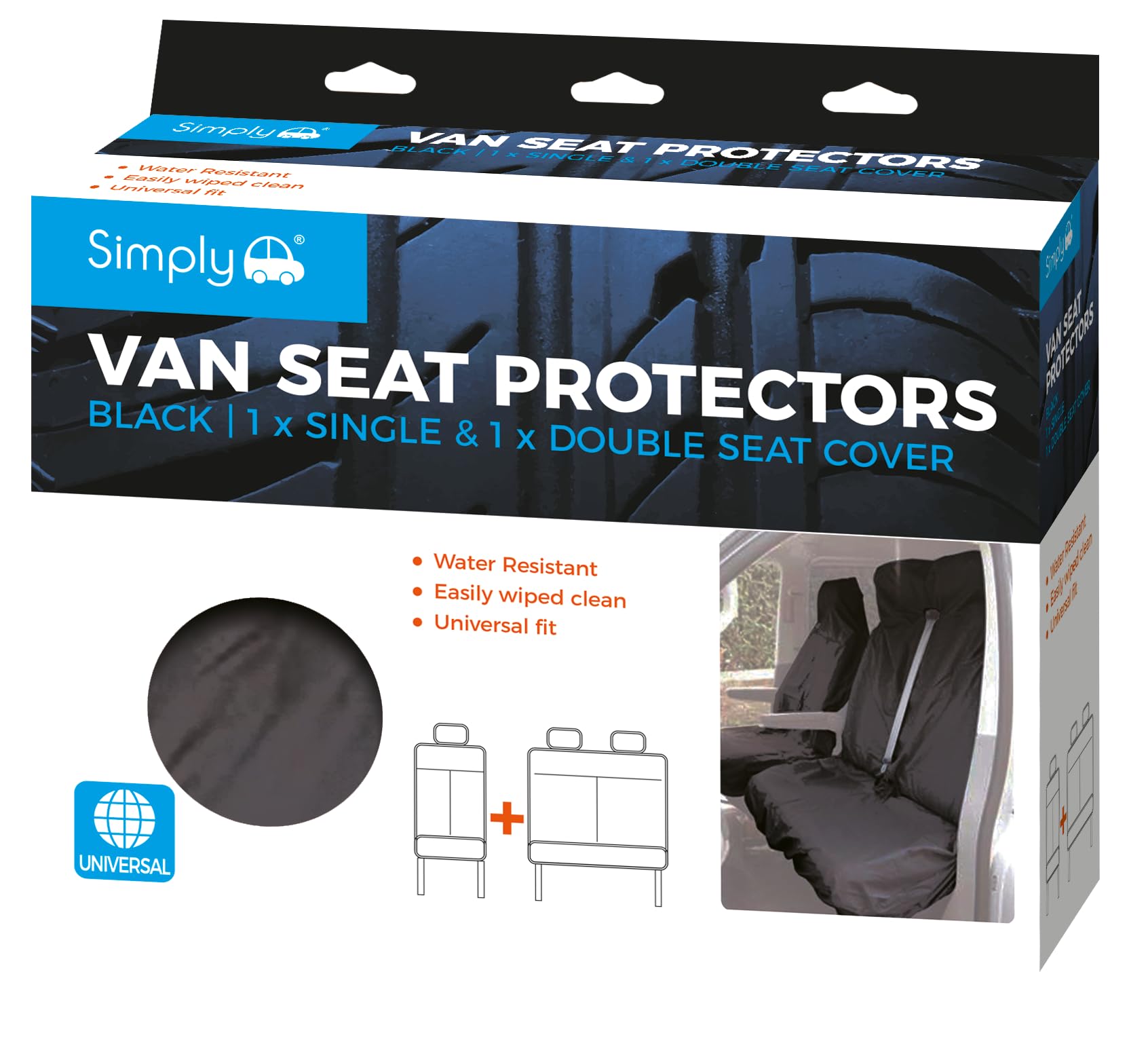 VANSP01 Simply Auto Van Seat Protectors