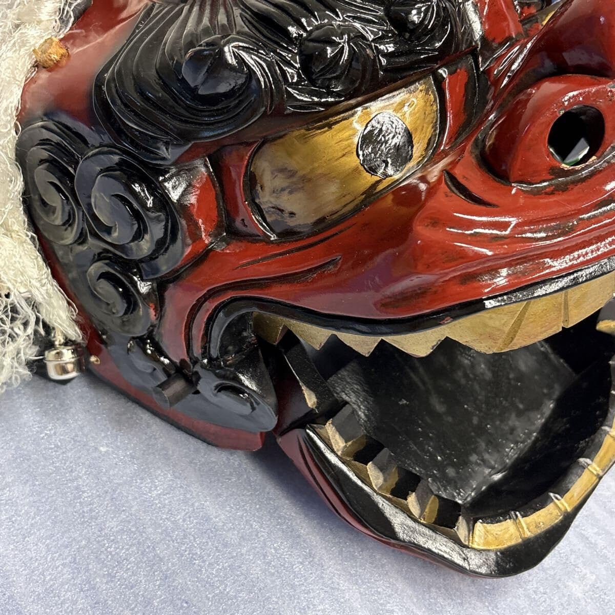 Amazon | 伝統芸能 獅子舞用 獅子頭 祭礼具 実使用 祭事 民芸 魔除け