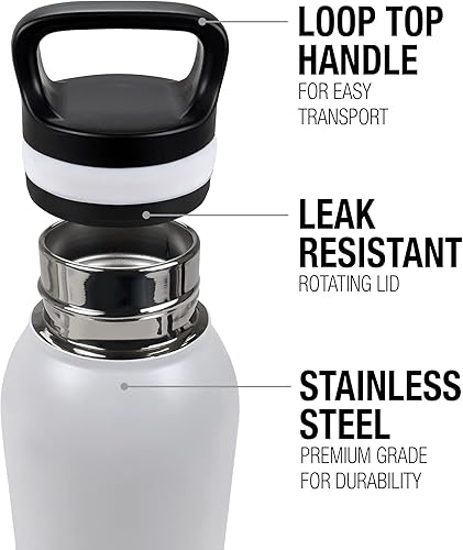 Miniatura 5 de Harry Potter OFICIAL Hufflepuff Crest - Botella de agua aislada de 24 onzas, resistente a fugas, acero inoxidable aislado al vacío con tapa de