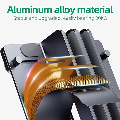 Miniatura 3 de MultiDevice Management Vertical Laptop Stand Adjustable Vertical Laptop and Tablet Stand Secure Storage for Desks Desk Organizers