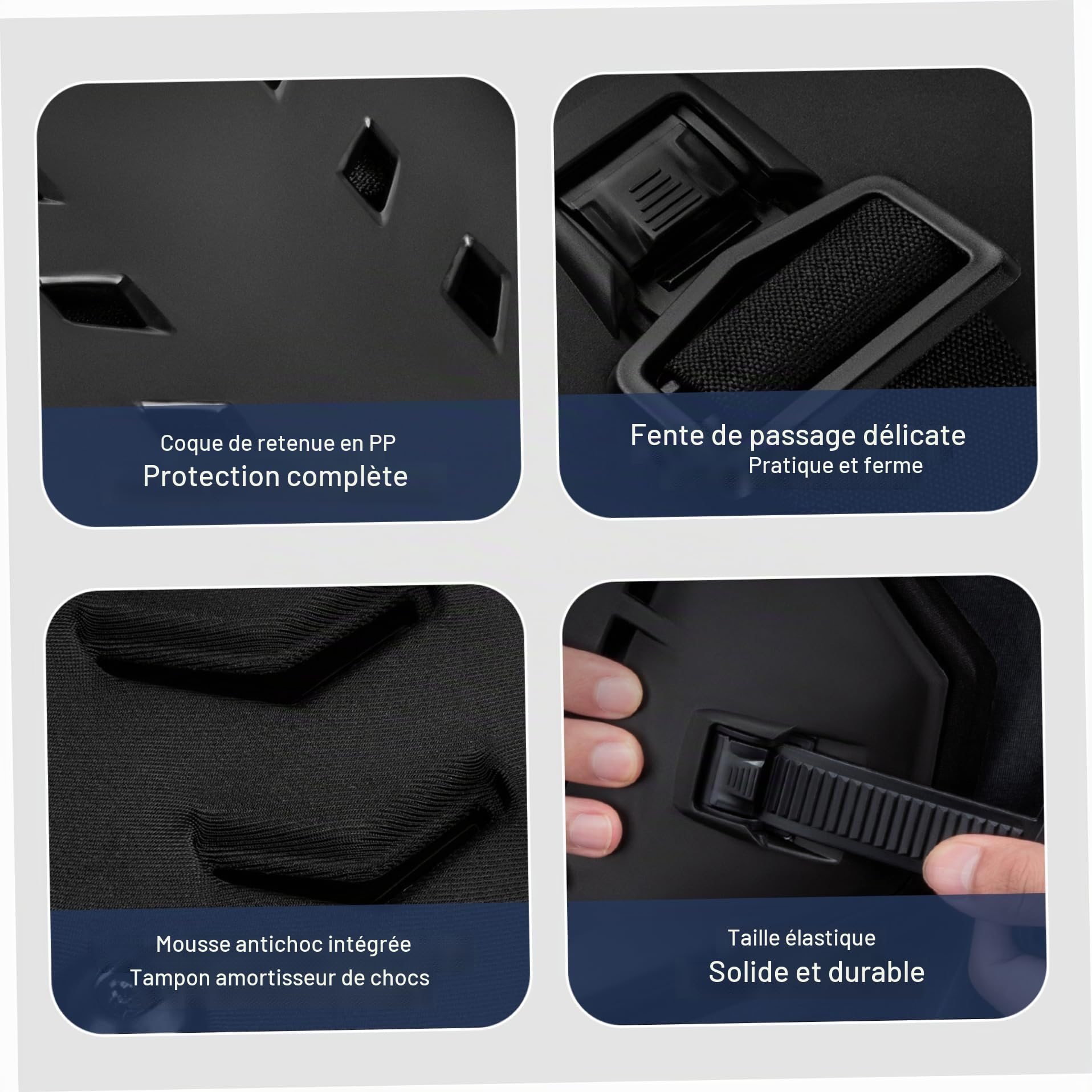 Armure de Moto Réglable - Gilet de Protection Absorbant les Chocs pour Carrosserie, Dos et Coffre - Équipement de Sécurité pour Hommes, VTT et Vélo