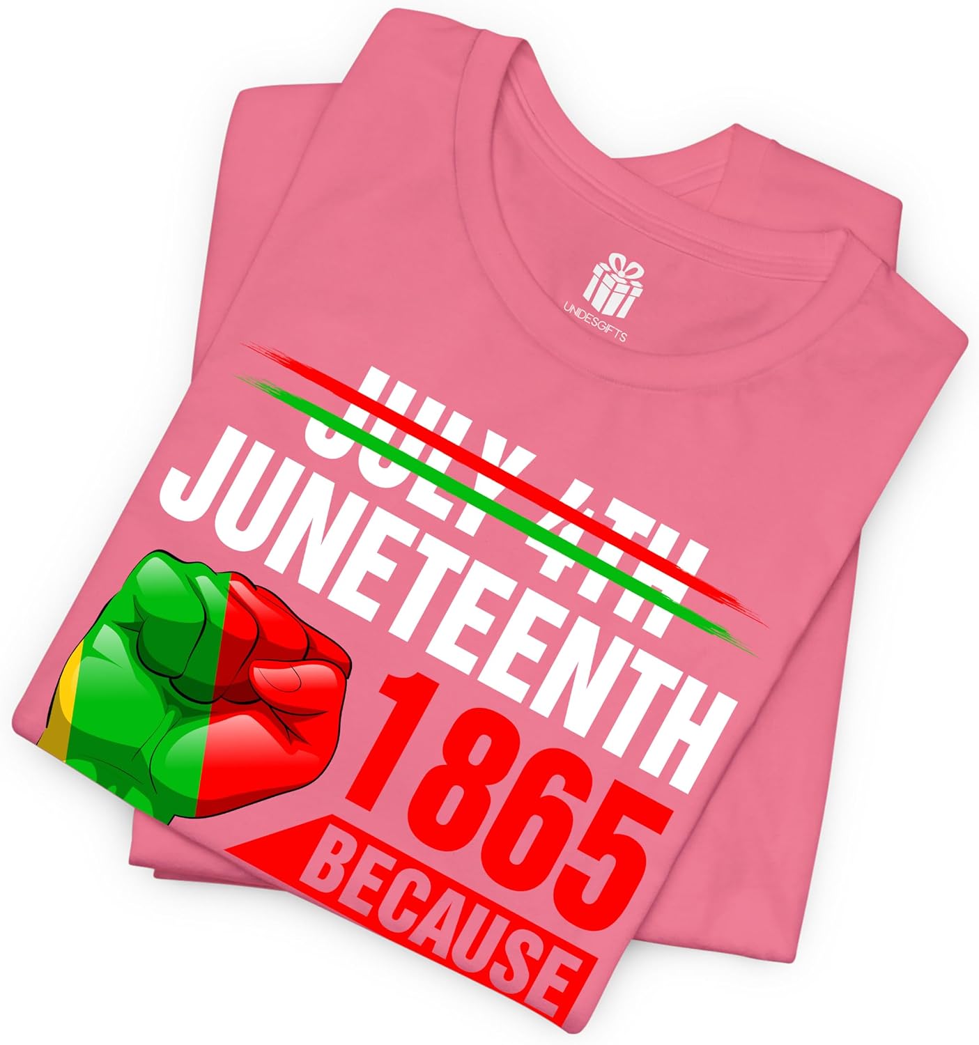 Juneteenth 1865 Because My Ancestors Weren't Free in 1776 Shirt for Black Men Women Dad Mom Son Daughter Kids