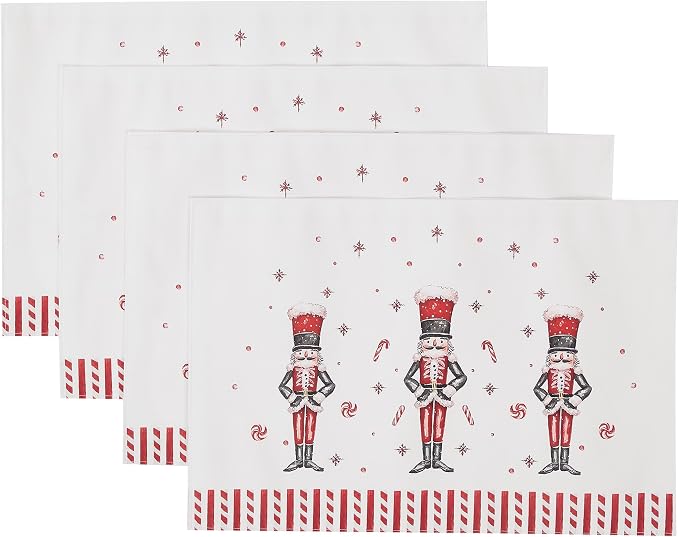 Avanti Linens - Set de Servilletas, Tela Duradera, Navidad, Pack de 4 miniatura 4
