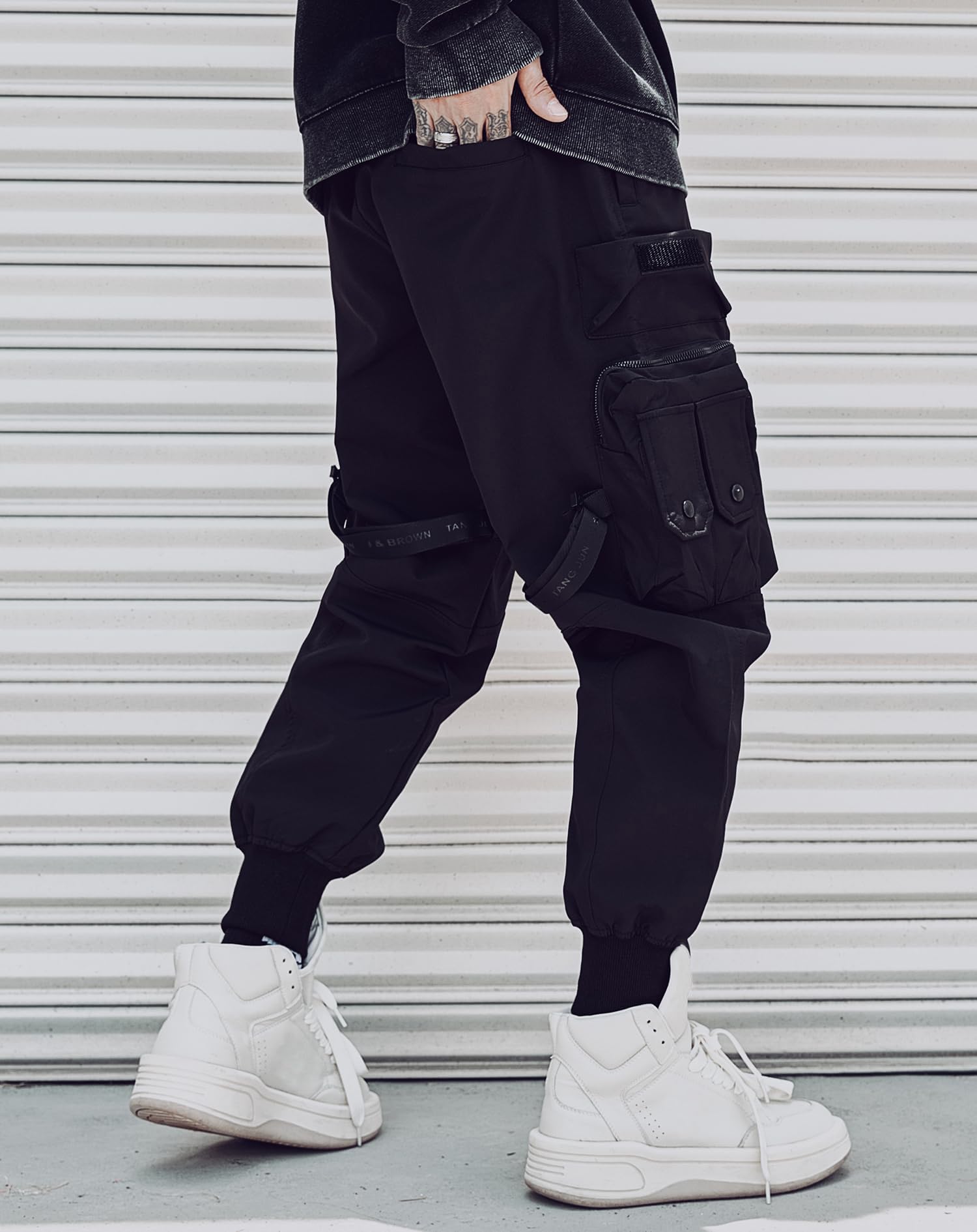 Niepce Inc Streetwear Cyberpunk Techwear Cargohose für Herren