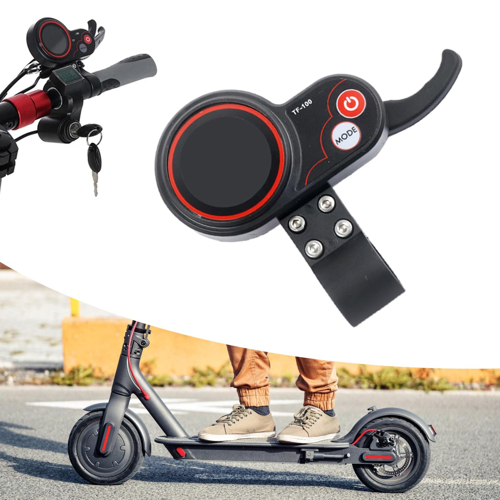 Monopattino elettrico pieghevole, coperture per impugnatura dell'acceleratore e regolatore di velocità del cruscotto, ricambi per migliorare la guida