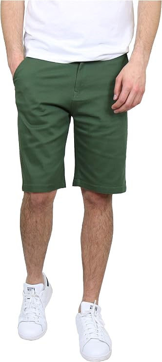 Men's 5-Pocket Flat-Front Stretch Chino Shorts (2-Pack, Size 30-42)