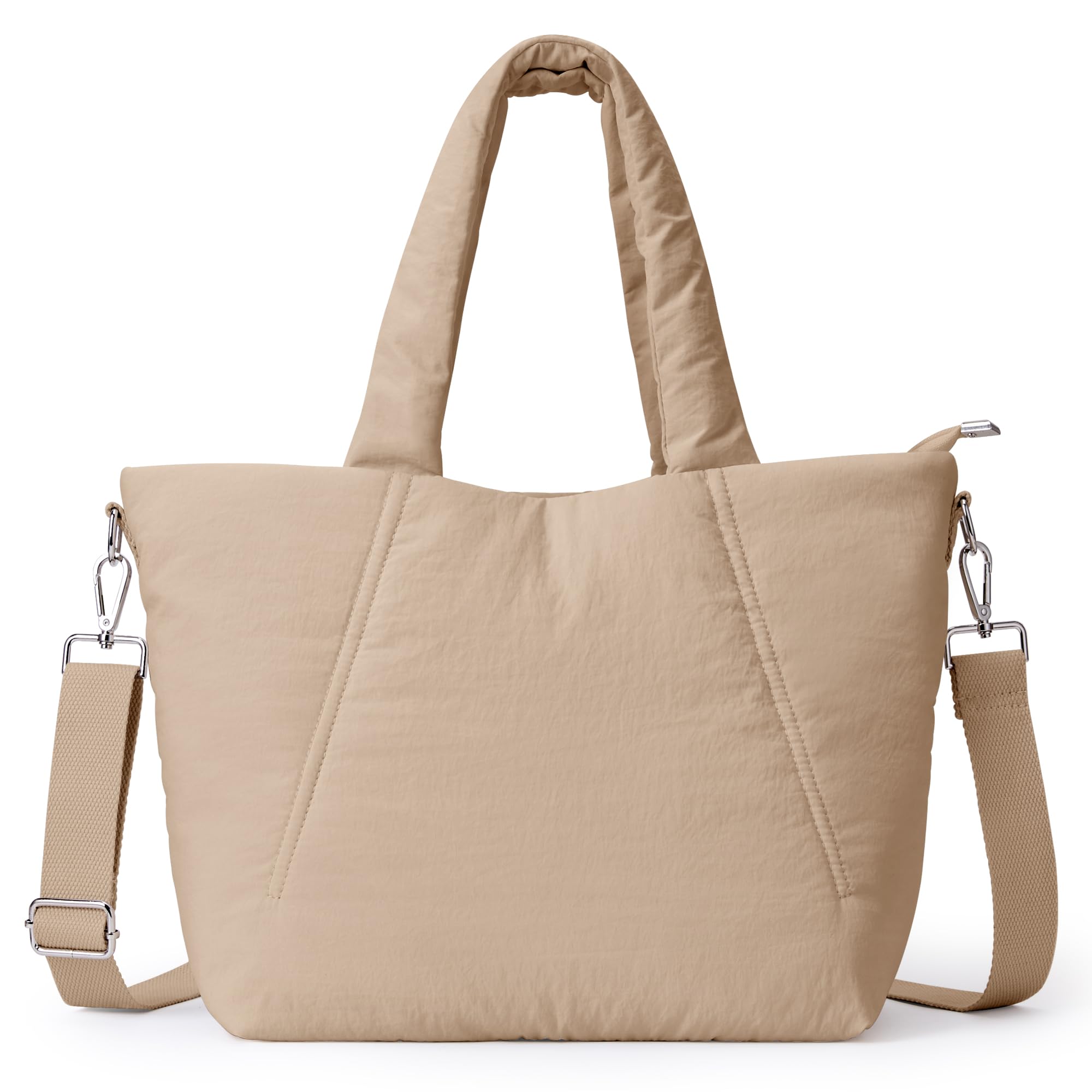 KALIDI Quilted Tote Bag, Medium Soft Padded Puffer For Laptop Pad Daily