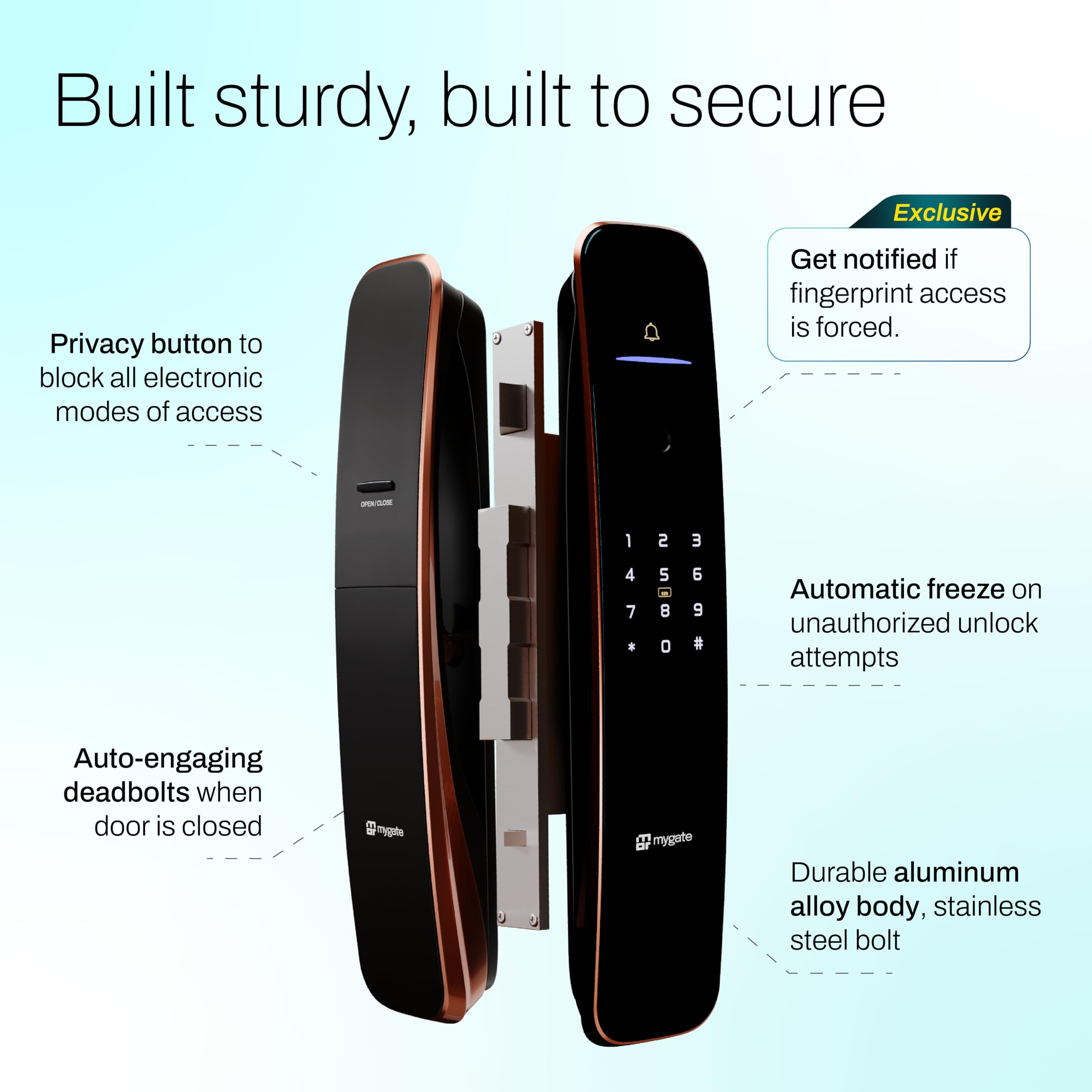 Mygate Smart Lock Pro 2 - WiFi & Biometric Security -6
