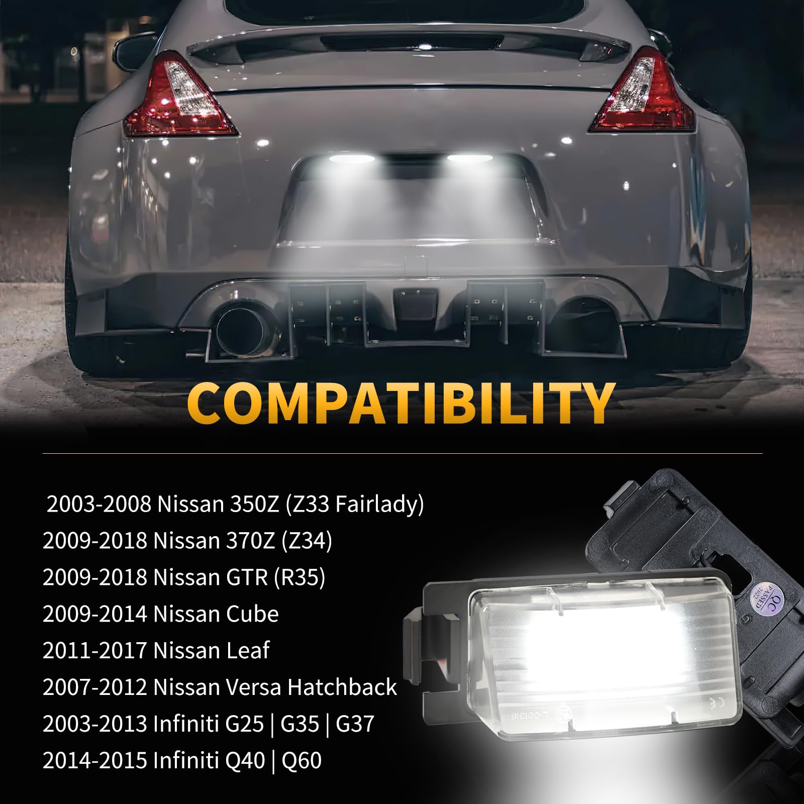 Amazon.com: DERMOKA LED License Plate Light For N'issan 350Z 370Z