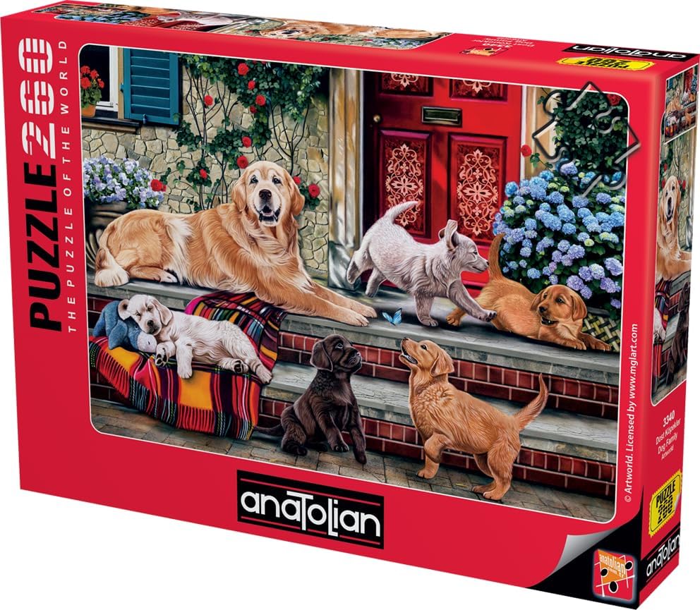 Miniatura 2 de Anatolian Puzzle -Dog Family Rompecabezas de 260 piezas # 3340