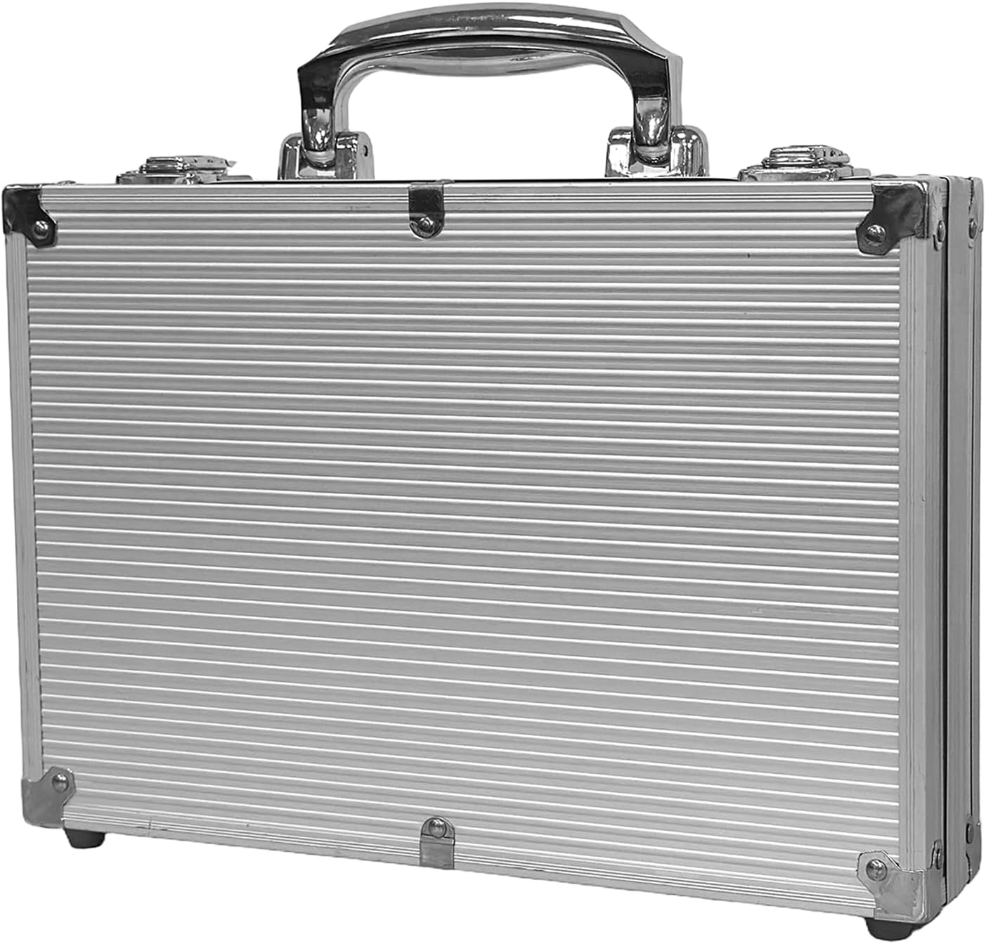 HEITOK Empty Poker Chip Carrying Case - 500 Chip Capacity Aluminium Storage Organiser for Casino Games