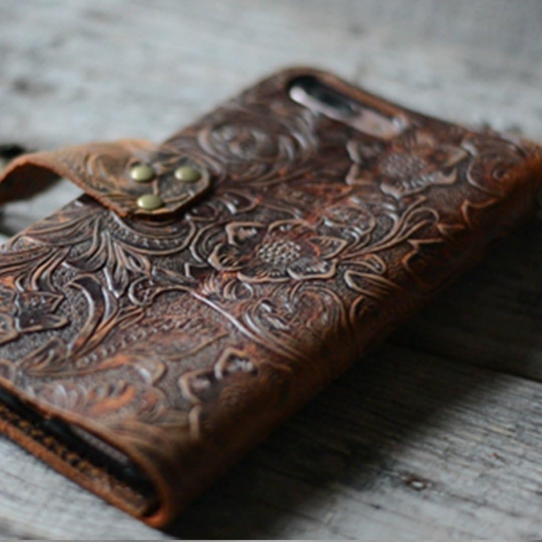 Genuine Leather Wallet for case iPhone 17 16 Pro Max / 15 pro / 14 13 12 11 case for 17 air