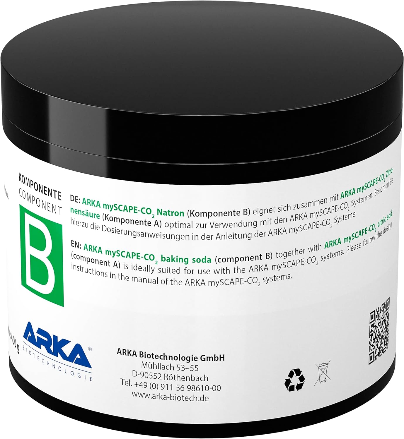 mySCAPE-CO2 Refiller | 2X 400 g | Nachfüllset für mySCAPE-CO2 System | Komponente A: Zitronensäure & Komponente B: Natron | Süßwasser Aquarium Aquascaping