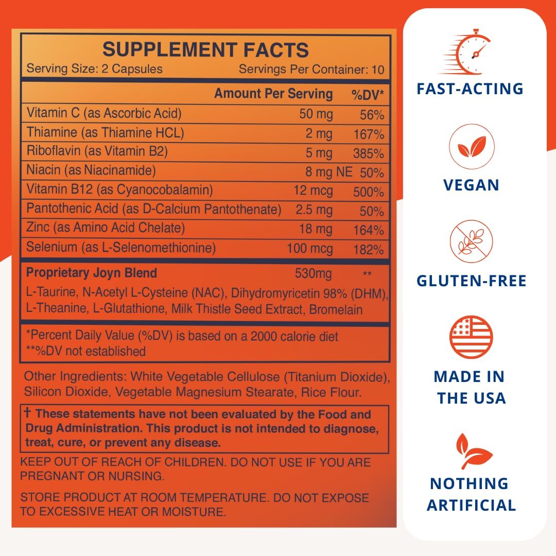 JOYN Supplement for Alcohol Flush Prevention, Detox, Liver Support, Asian Glow Relief | Feel Better Before & After Drinking | Vitamin with DHM, Milk Thistle, Glutathione, Vitamin B12 | 10 Servings - Image 5